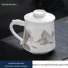 Dehua Ceramic Tea Separation Office Mug with Crystal Infuser