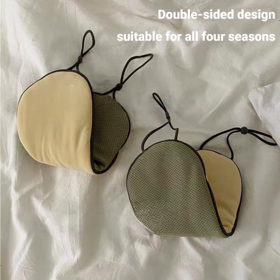 Double-sided Eye Mask with Adjustable Ear Straps Men Women Light Blocking Eye Cover Breathable Travel Naps Sleeping Blackout Blindfold