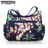 WTEMPO Женские сумки на одно плечо с цветочным принтом в сельском стиле, винтажные легкие сумки-мессенджеры на молнии в европейском и американском стиле