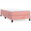 Box Spring Bed with Mattress Pink 80x200 cm Velvet