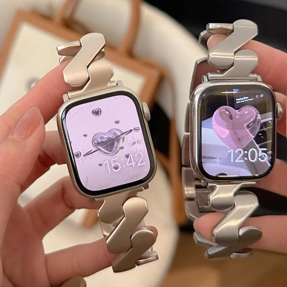 Браслет из нержавеющей стали для Apple Watch Ultra 2 49 мм Ремешок для iWatch Series 10 9 8 7 46 мм 42 мм 41 мм 45 мм 6 5 4 SE 38 40 42 44 ММ ремешок для часов