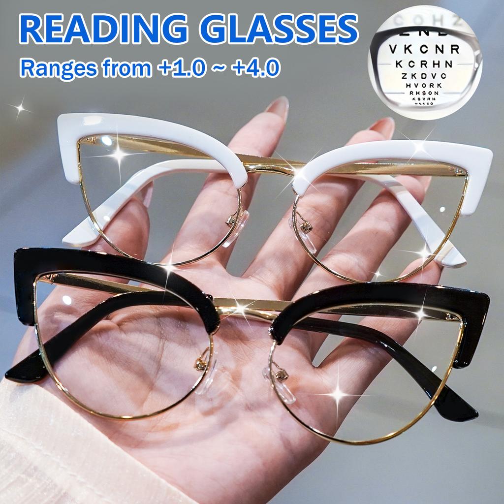 Модные очки для чтения «кошачий глаз», элегантный и стильный тренд с удобной посадкой, увеличение от +1.0 до +4.0