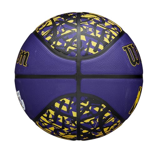 Баскетбольный мяч Wilson NBA TEAM GRAFFITILA LAKERS (WZ4024514XB7) Размер 7 для улицы / Диаметр прибл.. 24.5см