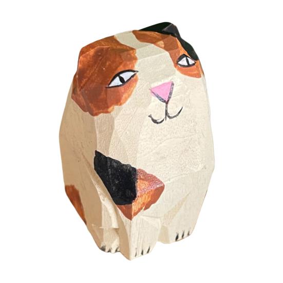 Деревянная резная фигурка собаки кошки, ручная резьба по дереву, небольшая статуэтка животного, скульптура для домашнего офиса, рабочего стола