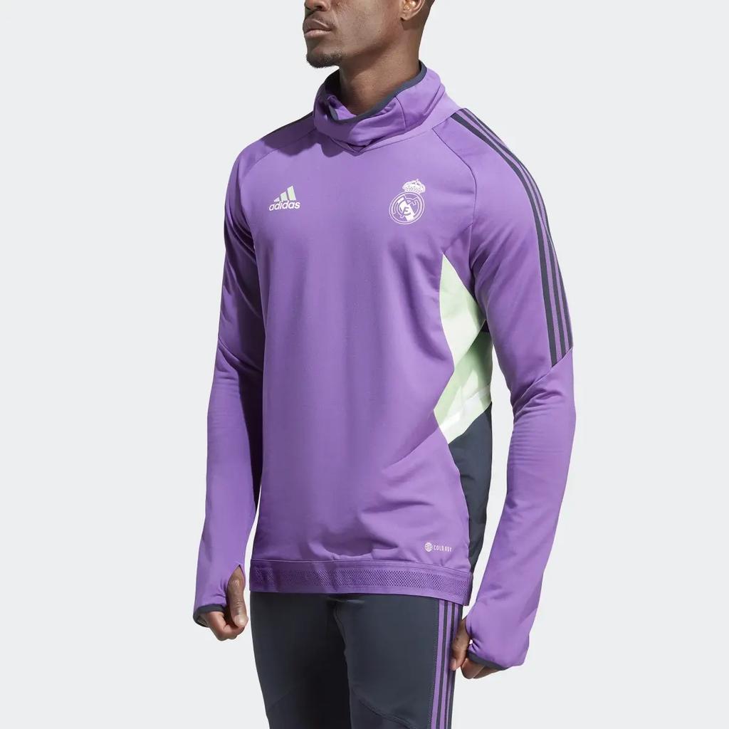 Adidas Футболка Real Madrid Pro Training с длинным рукавом, унисекс, фиолетовая HT8795