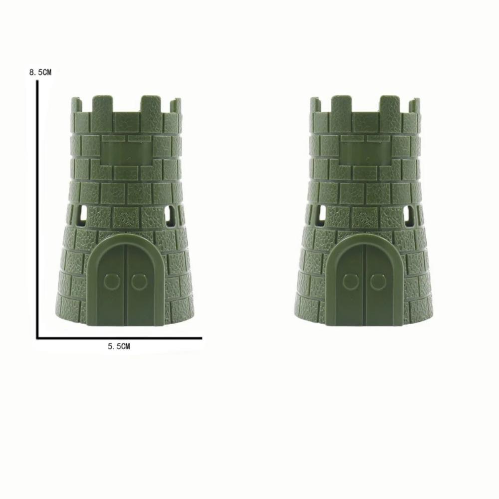 MOC WW2 Military War Weapon Soldier Accessories Building Blocks Roadblock Motorcycle Weapon Case Container Weapon Bag Brick Toy