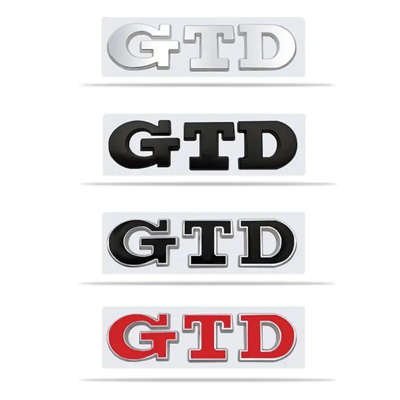 AGLNX1 3D Metal GTD Logo Rear Boot Trunk Emblem Badge Decals for VW Polo Golf 5 6 7 CC Passat Jetta MK4 MK5 MK6 Car Styling Stickers