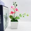 Artificial Potted Plants Artificial FlowersThree Phalaenopsis Orchids Square POTS Artificial Flower Ornaments