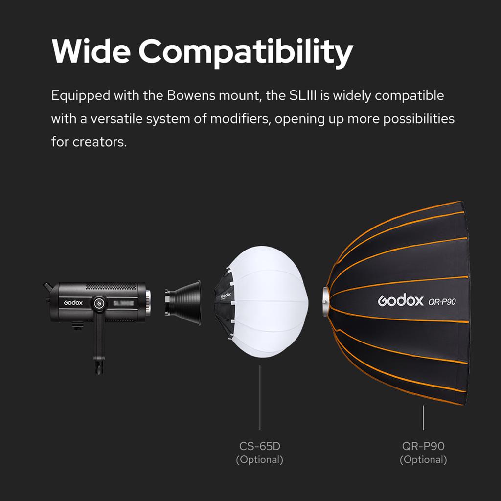 Godox SL200III Студийный светодиодный светильник для видеосъемки, 215 Вт, мощный фотосветильник, 5600K+/-200K, с регулируемой яркостью, 8 FX