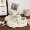 Milk White Muffin Little White Shoes Women's Platform Summer New Chic Niche Korean Version Ugly Cute Bread Shoes Sports Board Shoes