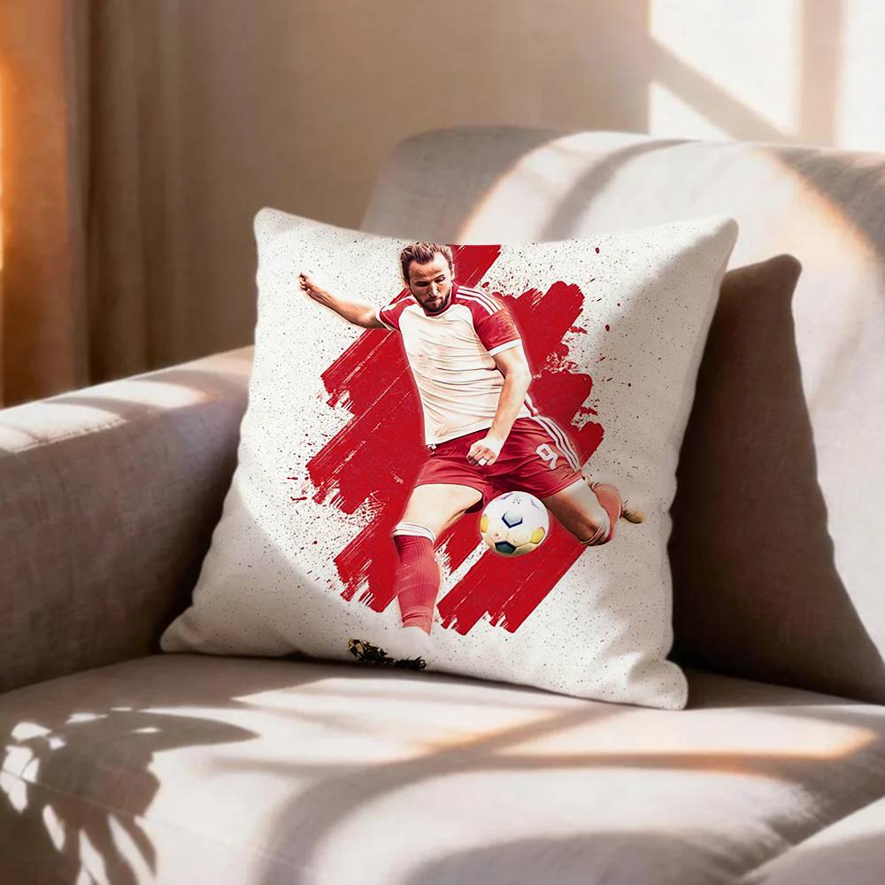 football HHarry KKane Pillow Case Pattern Printed Pillowcase For Living Room Sofa Cushion Cover