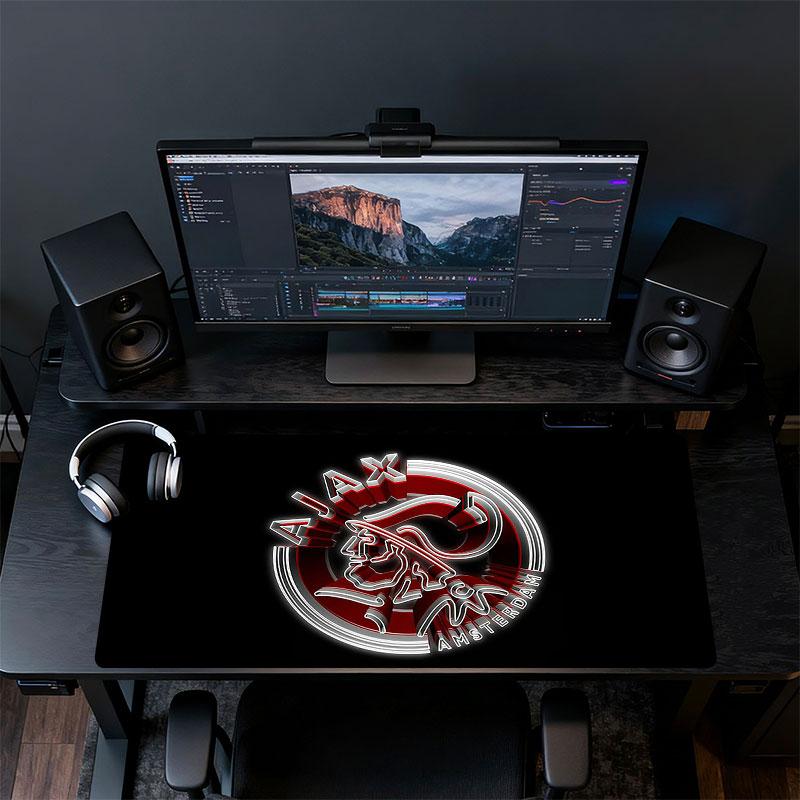 Ajax Amsterdam Mouse Pad, Large Gaming Desk Mat, Non-slip XXL Mousepad for Laptop & Tablet, Mini PC Playmat with Stitched Edges