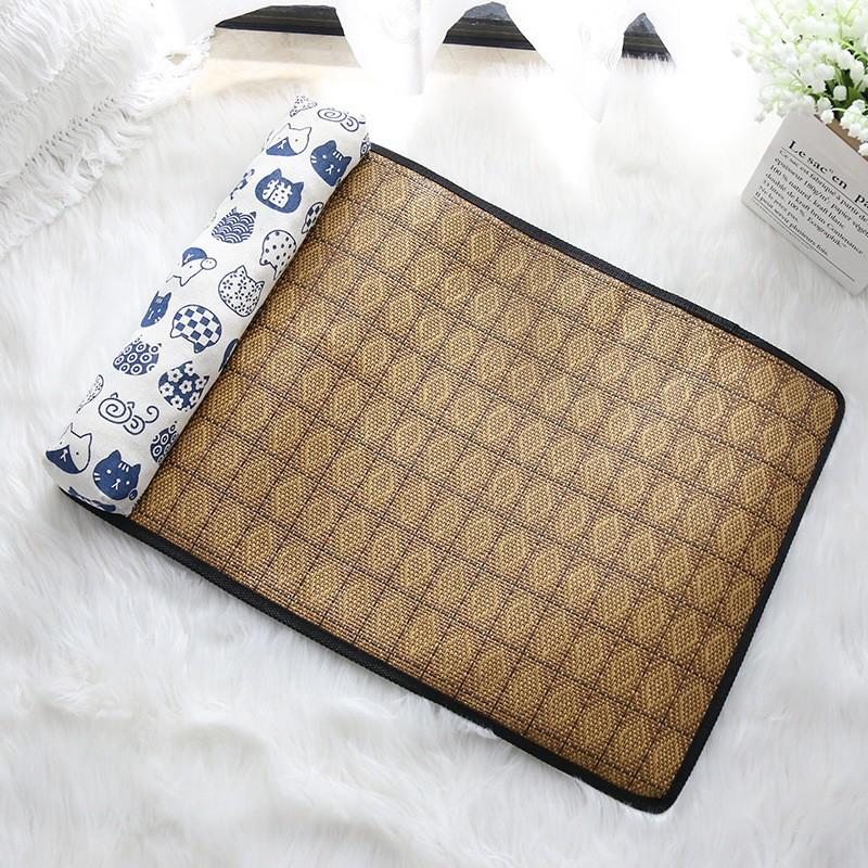 Коврик для охлаждения кошек, летний коврик для самоохлаждения питомцев, коврик для кошачьей лежанки для собак, коврик из ротангового плетения для помещений, спальная кошачья лежанка