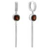 Silver Earrings with Natural Garnet 2.425ct (2195535)