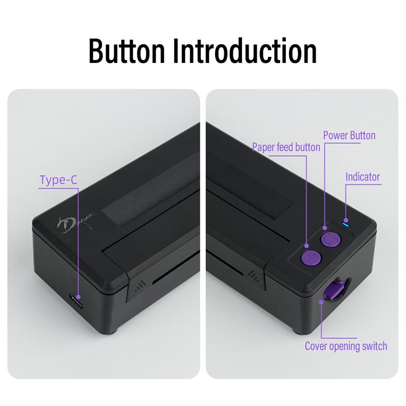 P19 Принтер для татуировки Машина для переноса Портативная Печать Татуировки Bluetooth Термальная