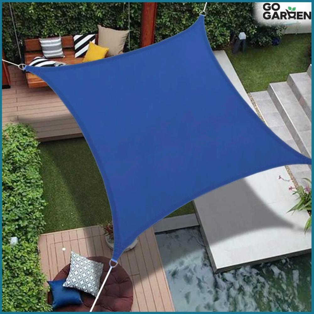 Sunshade sail for the garden, waterproof UV material, navy blue 3x5