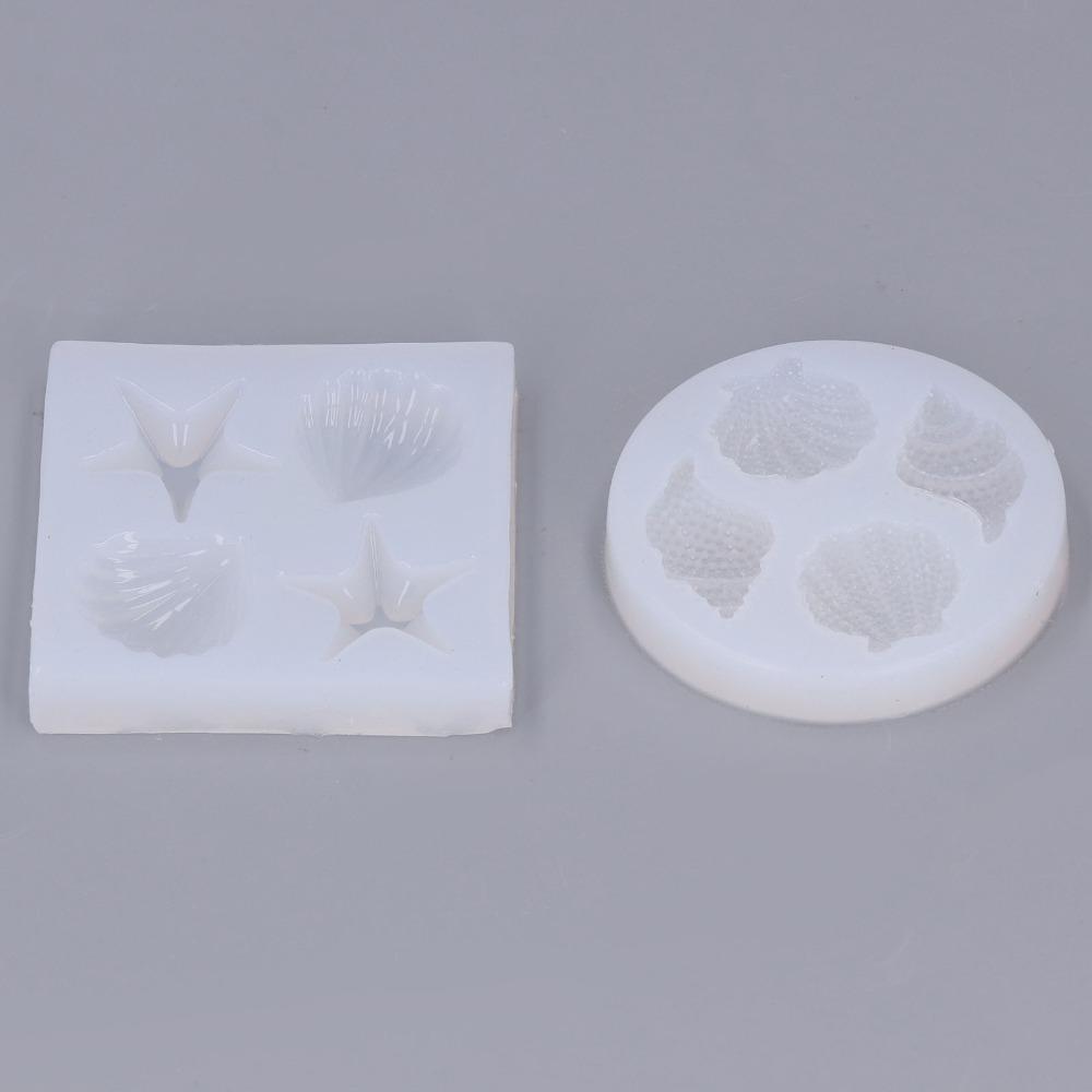 2pcs Transparent Seashell Silicone Mould Seashell Resin Casting Mould  Pendant Making
