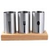 Lubonarie Chopstick Holder Cutlery Stand Stainless Steel Tableware Storage Kitchen Utensils (Silver 3-piece Holder)