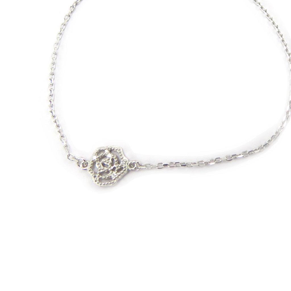 Les Trésors De Lily [K3391] - Браслет серебряный 'Rosa Romantica' серебро белое (родиевое покрытие) - 8 мм