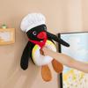 Chef Penguin Plush Doll Cute Cartoon Stuffed Toy With Hat And Scarf Home Decor Sofa Cushion Birthday Gift Multiple Sizes