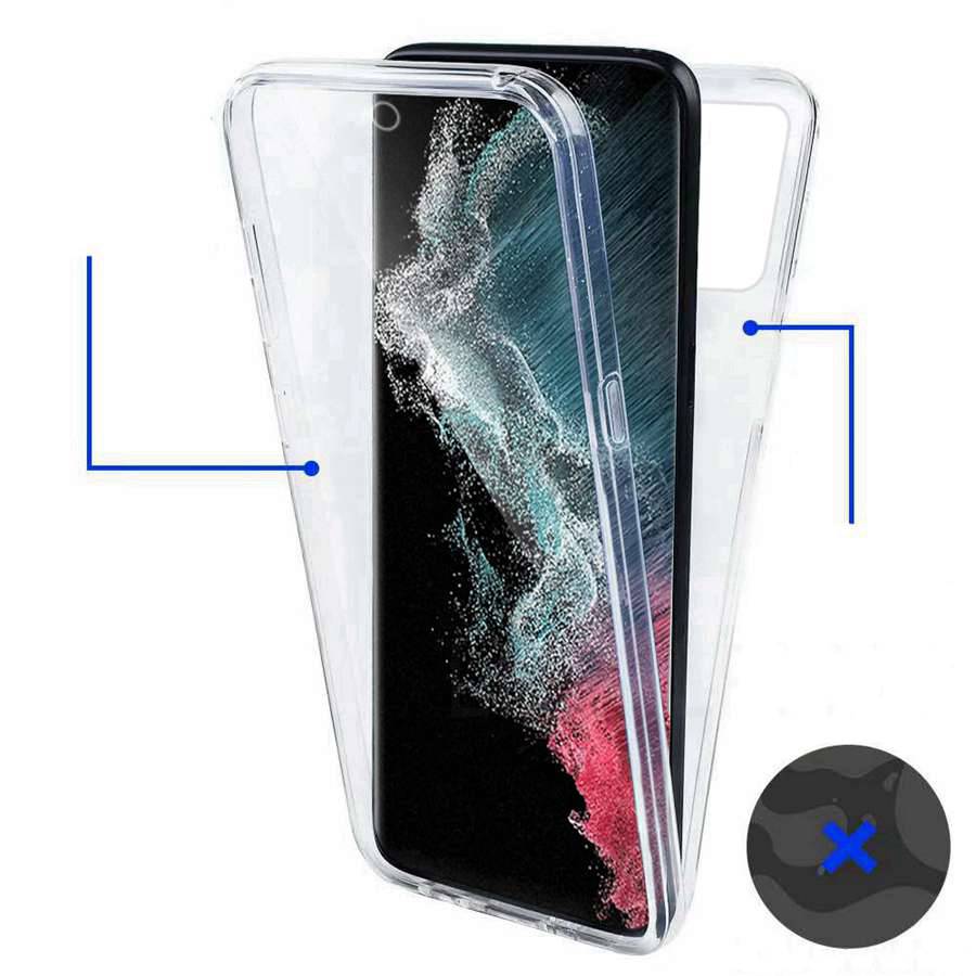 360 Полный Защитный Чехол Для Samsung Galaxy S25 S21 S22 S23 S24 A26 A36 A56 A15 A25 A35 A55 A16 A52 A51 A14 A24 A34 A54 Двусторонний Прозрачный Чехол