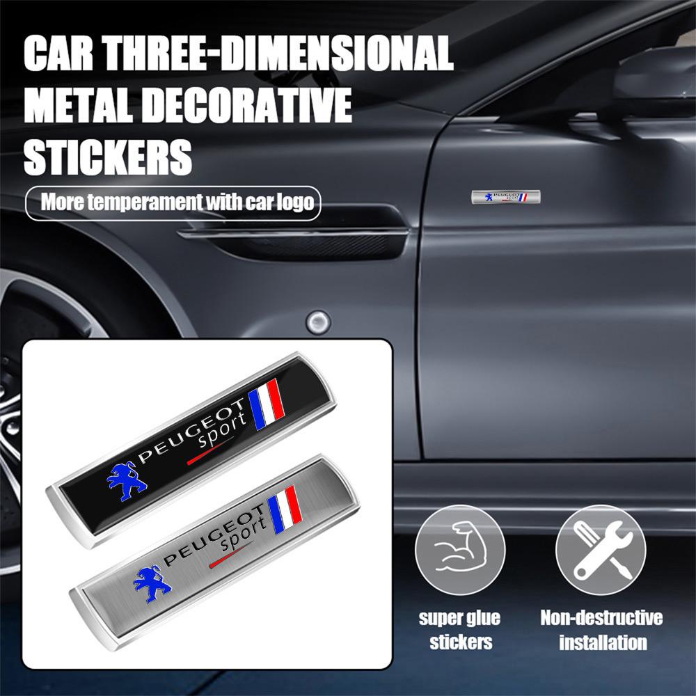 3D Metal Car Body Emblem Stickers Trunk Decoration Decal For Peugeot 206 207 208 306 307 308 508 107 408 2008 3008 Accessories
