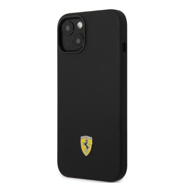 Ferrari Fehmsip14Sbk Iphone 14 / 15 / 136.1 Czarny/Black Hardcase Silicone Metal Logo Magsafe