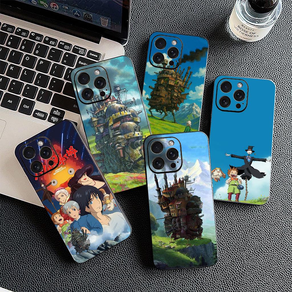 Для Samsung Galaxy S20 S22 S21 FE Ultra Plus A07 A17 A15 A16 A25 A57 A37 Чехол для телефона Howls Аниме Движущийся Мультяшный Замок