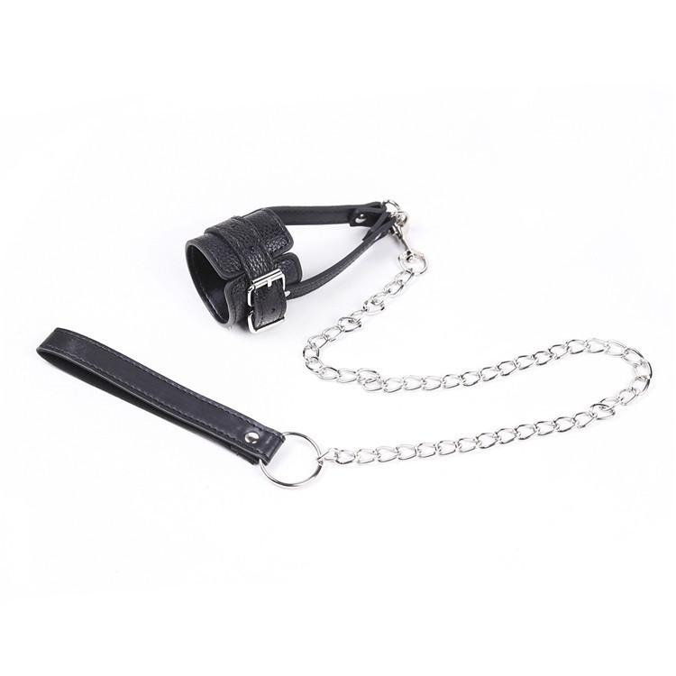 BDSM  Sex Toys Adult Products Leash Dick Ring Bandage Leather Penis Cageslave Training