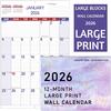 Large Print Calendar 2026