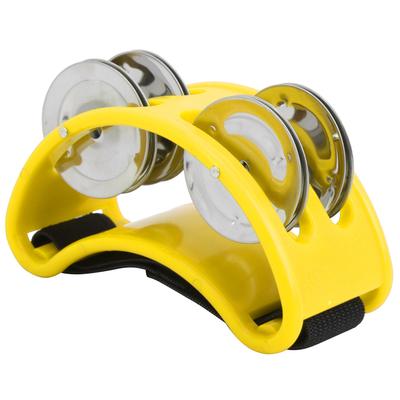 Эллиптический тамбурин перкуссия джингл ножной колокольчик кахон коробка барабан аксессуары подарок желтый
