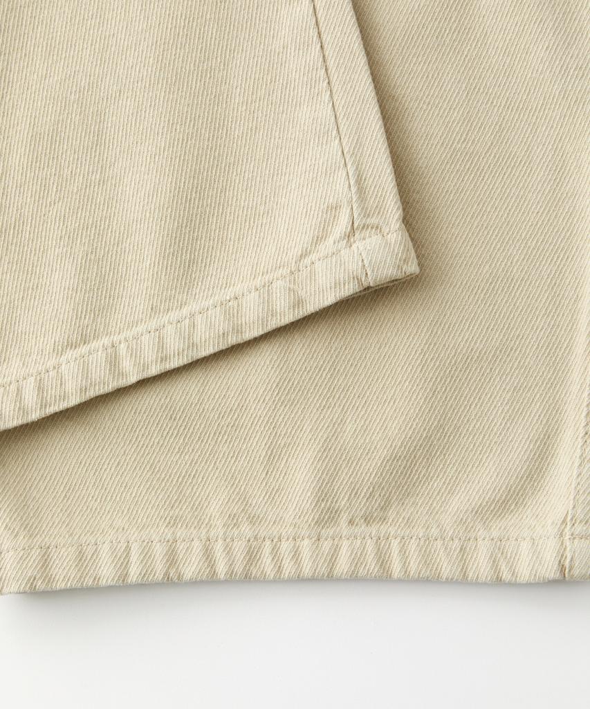 COFWI Wide One-Pleat Cotton Pocket Pants Beige
