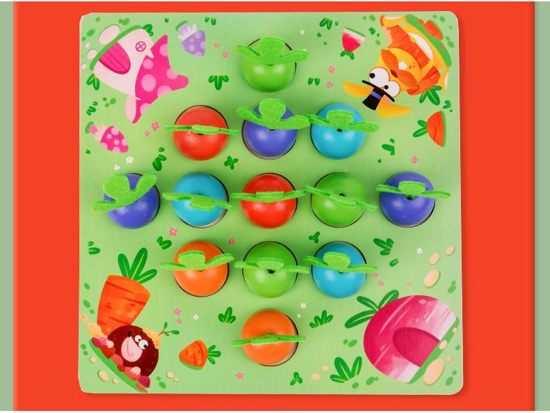Wooden Bubble Dragon Logic and Memory Training Board for Kids