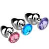 Анальная пробка JiuAi Crystal Diamond Steel, 3 размера