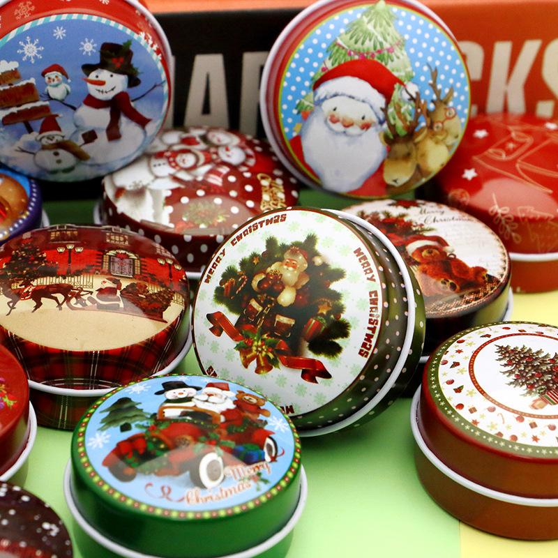 12pcs Mini Aromatherapy Candle Circular Small Iron Box Homemade Mint Cream Packaging Box Tinplate Small Round Iron Can Box