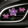 1/3PCS Crystal Flower Car Air Freshener Lovely Little Butterfly Ladies' Car Perfume Decoration Clip Air Refresher Car Fragrance