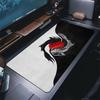 Black‑White Tai Chi Koi Dragon Extended Mousepad, Traditional Asian‑Style Rubber Keyboard Pad