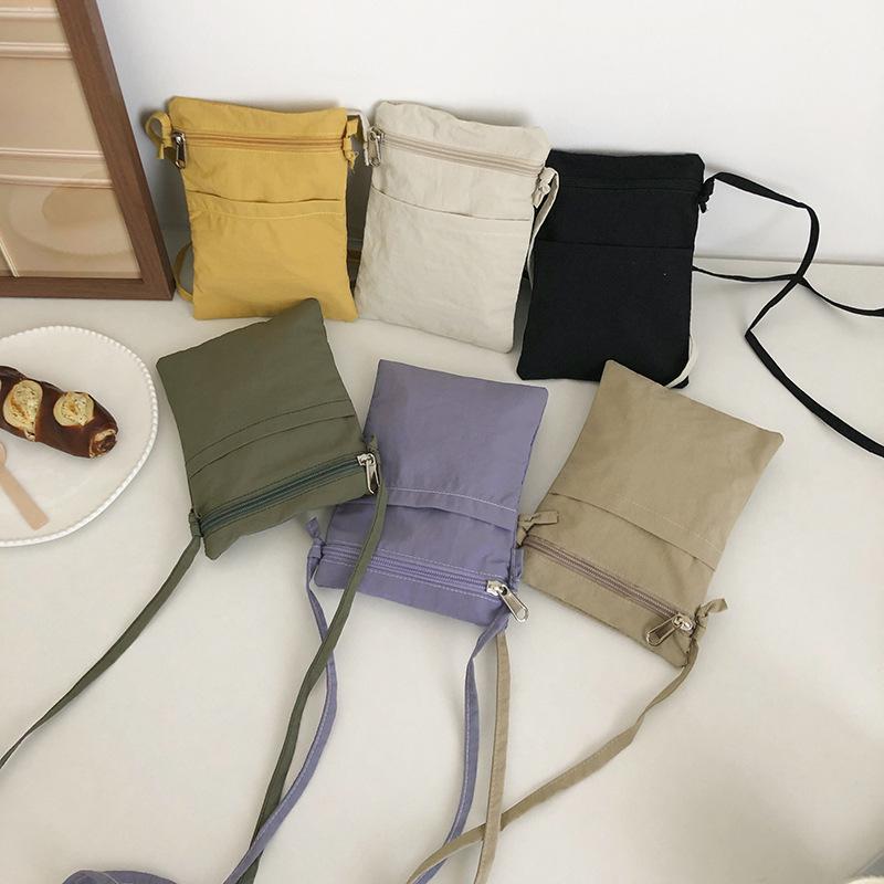 Простая и портативная сумка для мобильного телефона, нейлоновая сумка-мессенджер, модная мужская и женская сумка для отдыха на паспорт, маленькая сумка, сумка для мобильного телефона на шею.