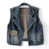 Vest for Women Cotton Sleeveless Tops Denim Vest Oversize Casual Denim Vest