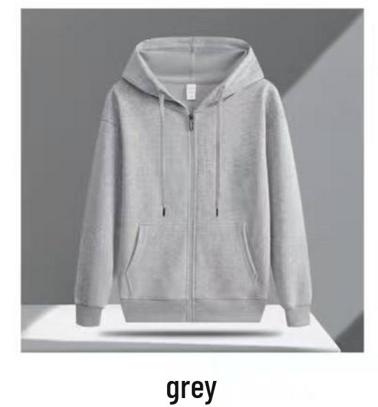 Unisex Warm Hooded Cardigan: Autumn & Winter Thick Fleece Casual Jacket