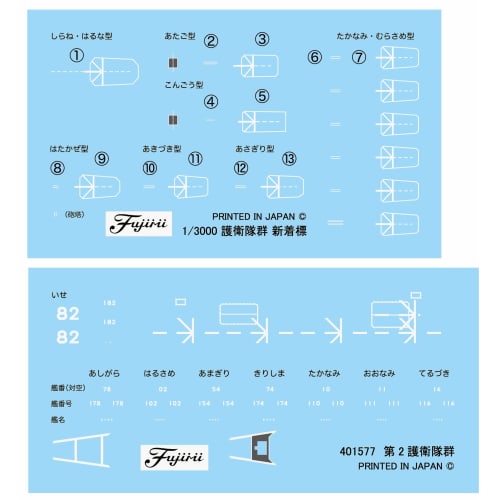 1/3000 Collectible Warship Series No. 31 Japan Maritime Self-Defense Force 2nd Escort Flotilla Plastic Model