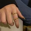 Кольца из двухслойного серебра 925 пробы, женские, простые, модные, изменяемые по размеру, классные ювелирные изделия