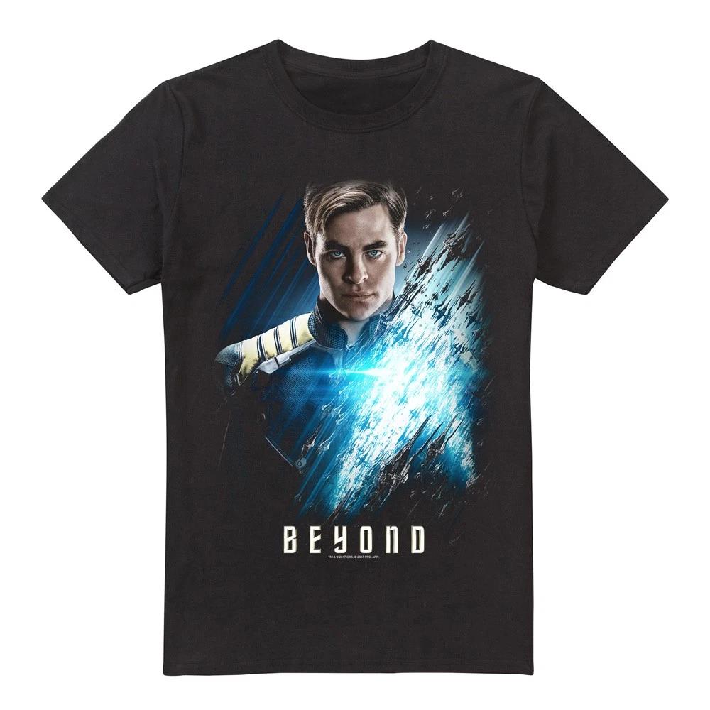 Футболка с постером Star Trek Beyond Кирк S-5XL, Черная