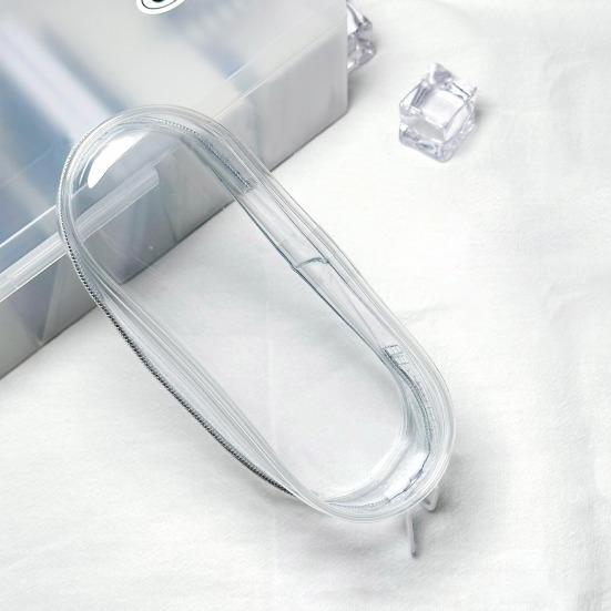 Clear Figure Display Bag with Metal Buckle Waterproof PVC Zipper Dustproof Portable OB11 BJD Doll Carrying Case Hanging Storage Bag