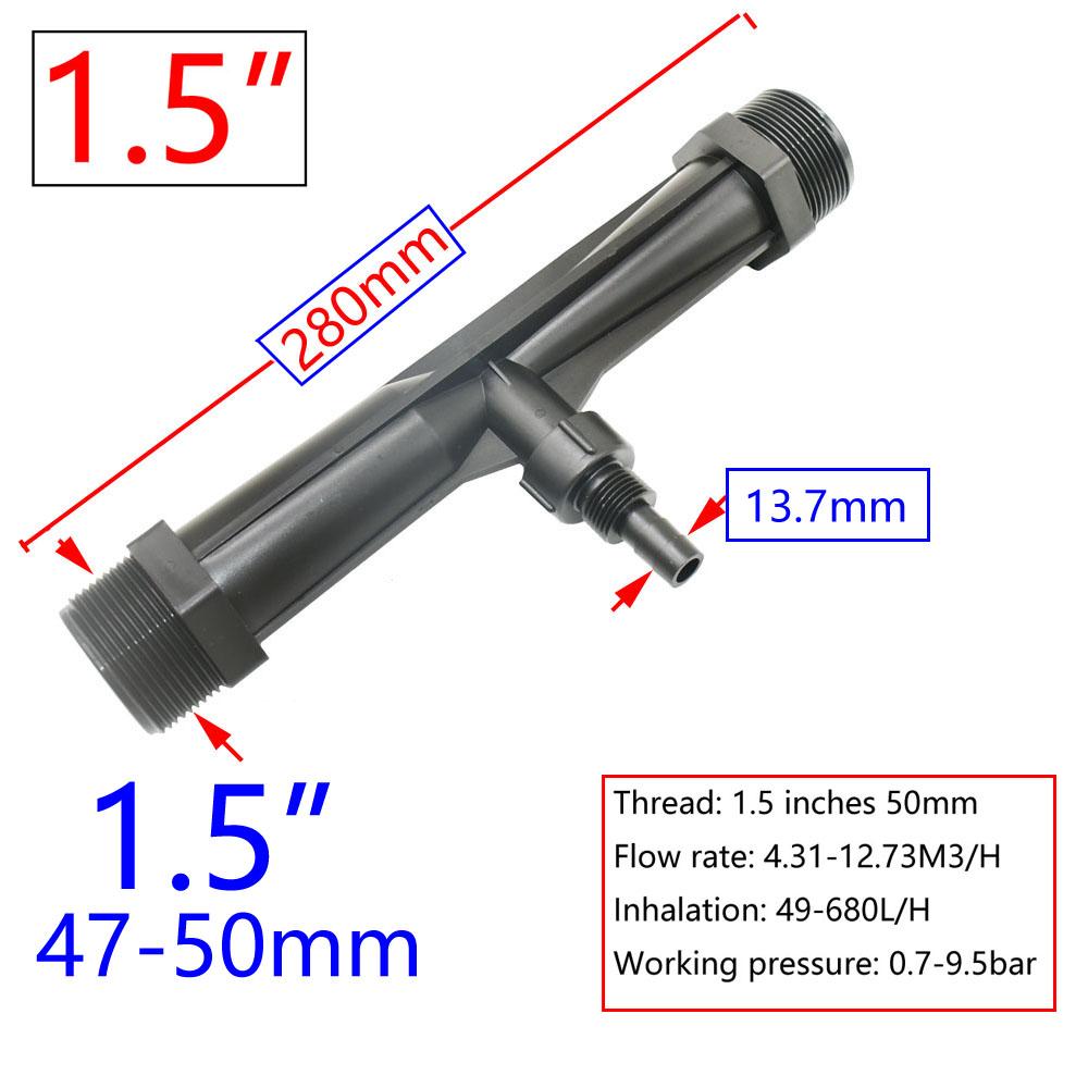 Инжекционный Вентури 1/2" 3/4" 1" 1.5" Наружная Резьба Сельское Хозяйство Вентури Инжектор Удобрений Автоматический Кран для Внесения Удобрений 1 шт.