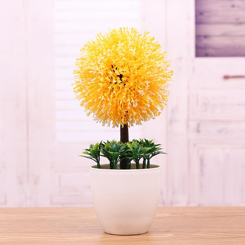 Искусственные растения в горшках Бонсай Зеленые Маленькие Деревья Растения Искусственные Цветы в Горшках Украшения для Дома Сада Декора Вечеринки Отеля