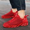 Student Shoes for Men and Women Flying Woven Red Blade Fishscale Running Shoes National Tide Big Red Sports Coconut Shoes