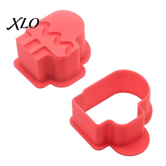 Easy Release Cookie Molds 10 Pairs Christmas Cutter Set, Biscuit Stamp Mold with Pop Sticks, Gingerbread Tree Cake Man House DIY Lollipop Making Kit,