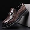Men'S Business Casual Leather Shoes Dress Breathable Non-Slip Men'S Shoes Leather Platform Loafers Men'S Batch