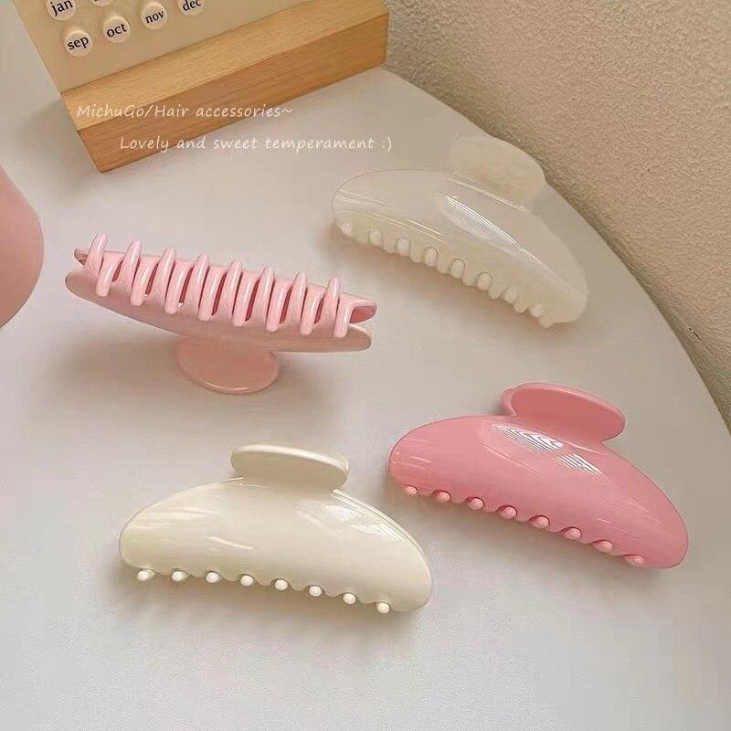 Новинка 2023 года, женские большие заколки из смолы, заколки для волос в форме краба, модные желеобразные заколки для волос в виде когтей в форме акулы для девочек, аксессуары для волос, головные уборы